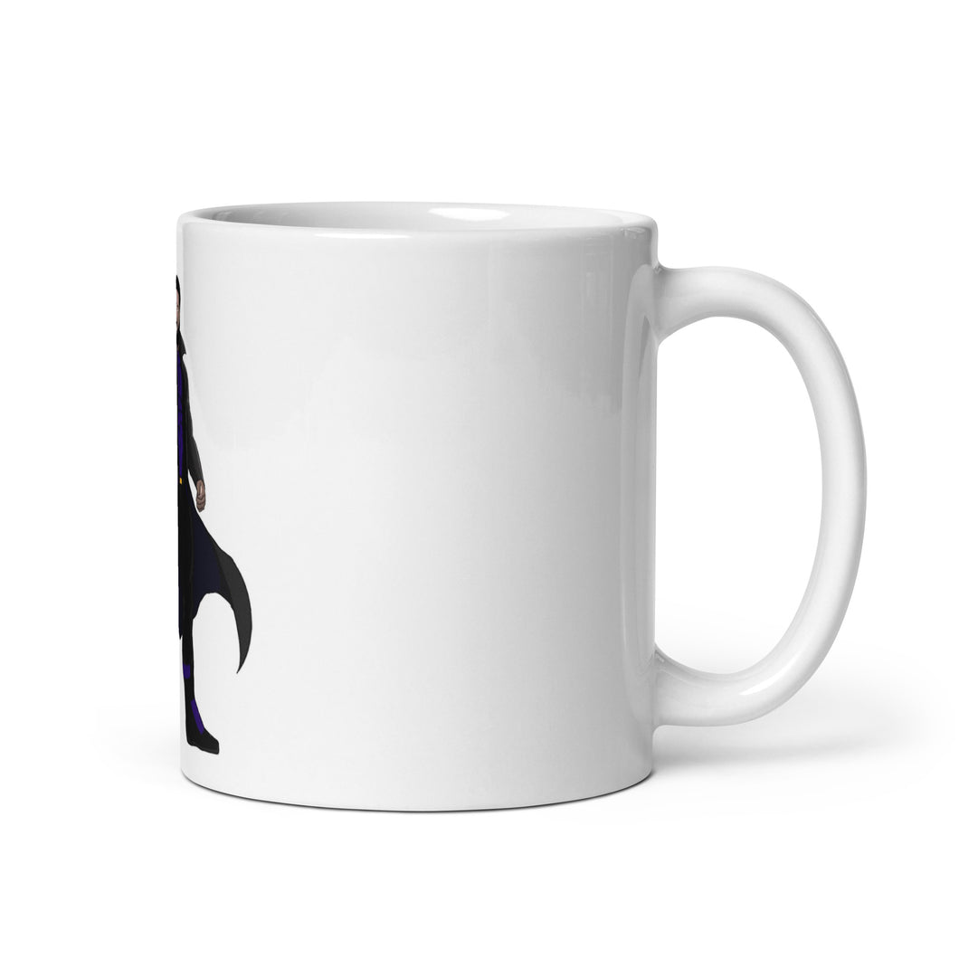 White glossy mug